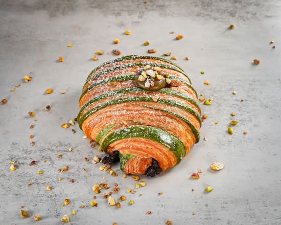 Pistachio cream croissant at Pistacchio Pane e Caffè pastry shop Miami